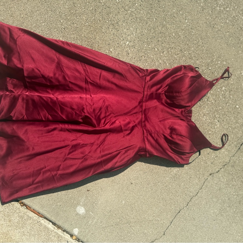 Elegant Burgundy Women's Dress